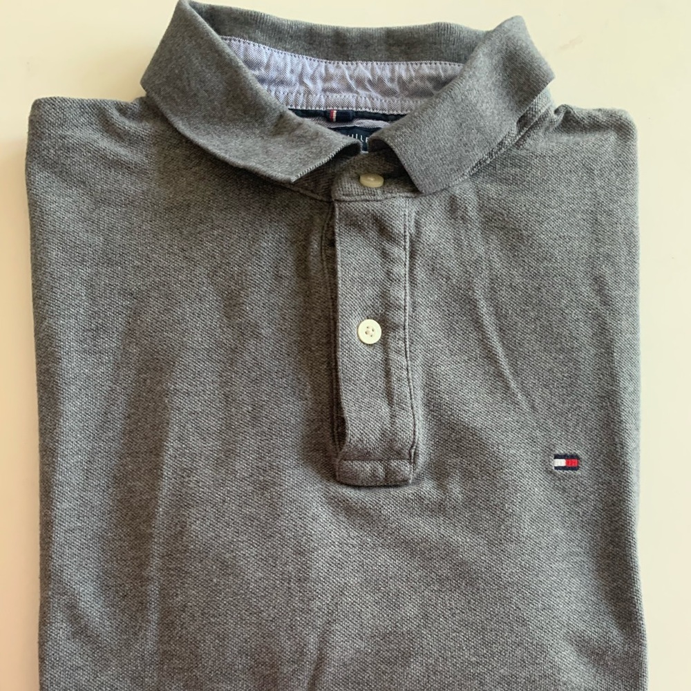 EUC Tommy Hildigier Gray Polo